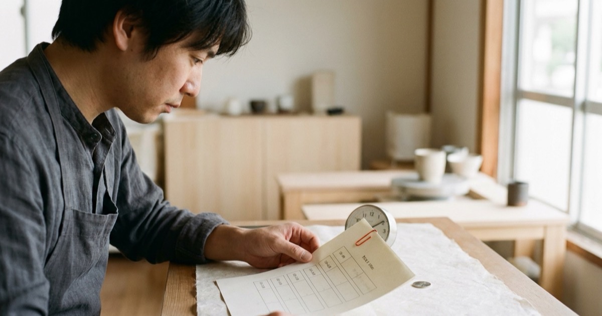 キャンセル規定の書類と時計を並べたイメージ